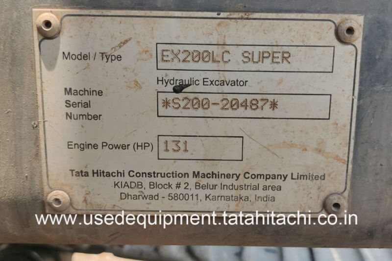 hitachi excavator serial number check